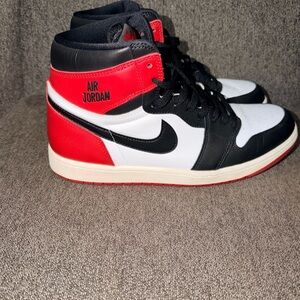 Jordan 1 Retro High Og Men's Black, White, and Red Sneakers